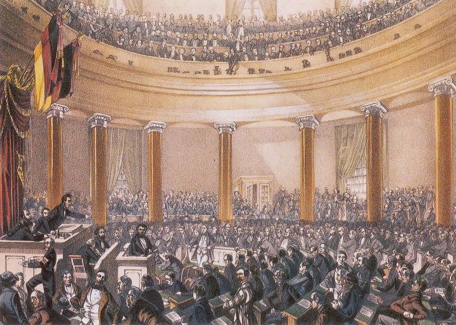 Session of the National Assembly at the Paulskirche - Ludwig von Elliott, 1848